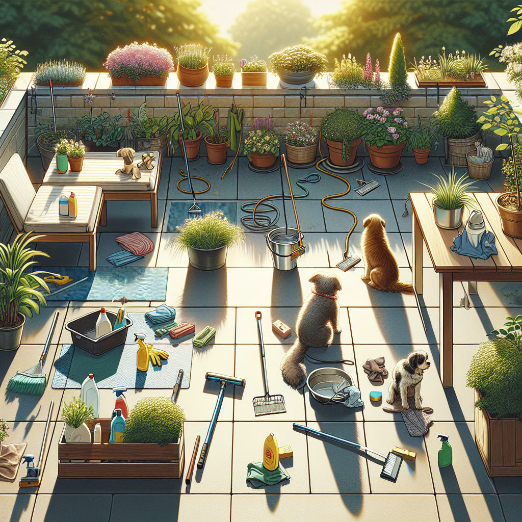 Důkladný úklid terasy: Jak na čištění dlažby a další tipy